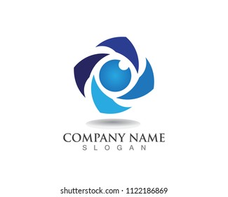 Eye care and symbols template vector icons app
