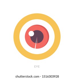 Eye Care vector logo design. Yellow theme concept