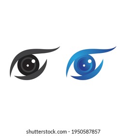 Eye care vector logo design, icon template