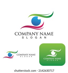  Eye Care vector logo design
