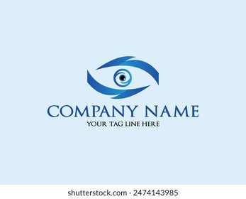 Diseño de logotipo de Vector de cuidado ocular o diseño de icono de logotipo de cuidado ocular