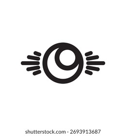 Eye Care vector logo flat design