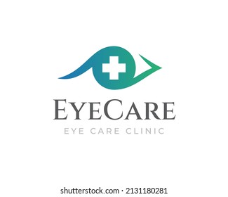 Eye care vector logo template. Eye health and clinic logo design