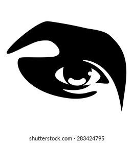 Eye. Cartoon. Flat.