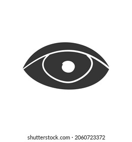 Eye Cartoon Icon Silhouette Illustration. Optical Vision Vector Graphic Pictogram Symbol Clip Art. Doodle Sketch Black Sign.