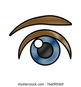 Eye cartoon isolated