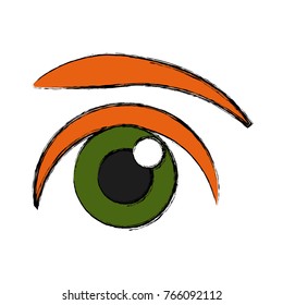 Eye cartoon isolated