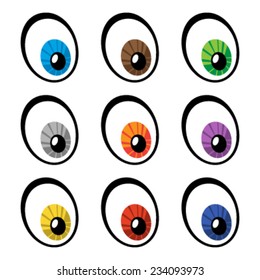Eye Cartoon Vector Icon