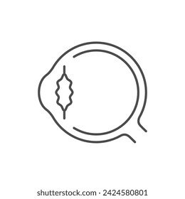 Eye cataract line outline icon