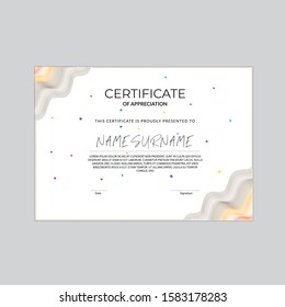 eye catching appreciation certificate template