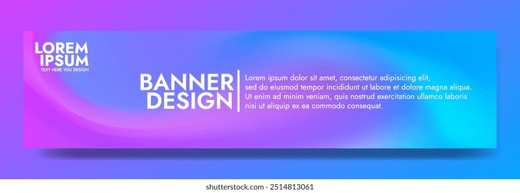 Eye catching banner design with vibrant gradient waves, perfect for grabbing attention.
