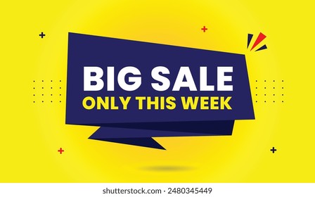 Eye catching banner template with a vibrant yellow background perfect for your big sale this week!