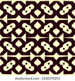 Eye catching black and white repeating fabric pattern on a white background, showcasing the fascinating Sierpinski gasket fractal design.