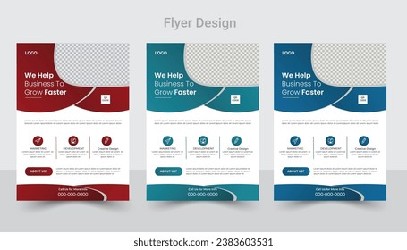 Augenfänger Business Flyer. Paket Business Flyer Design Präsentation. Professioneller Geschäftsflyer. Geschäftsflyer