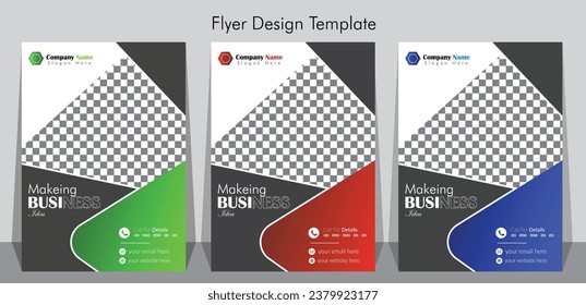 Eye catching business flyer idea or black flyer bundle