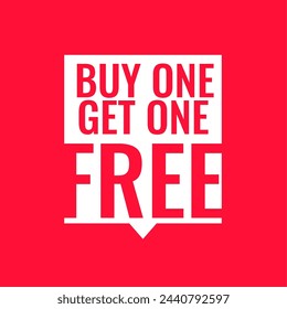 eye catching buy one get one free promo background design vector