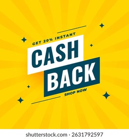 eye catching cashback promo offer background design vector