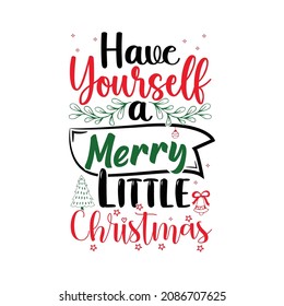 Eye catching christmas typography t-shirt design
