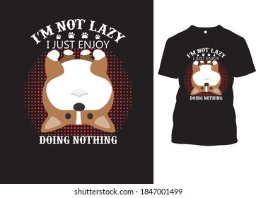 Eye catching Corgi Dog T-shirt design template