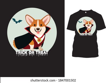 Eye catching Corgi Dog T-shirt design template