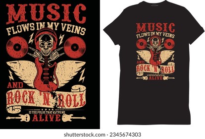 Diseño de camisetas musicales creativas 