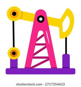 Un icono de diseño llamativo de pumpjack 