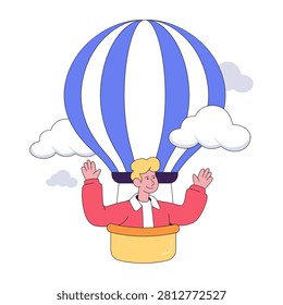 An eye catching design illustration of hot air balloon 


