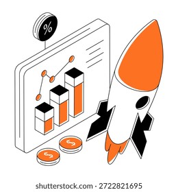 Uma ilustração atraente de design da inicialização do projeto