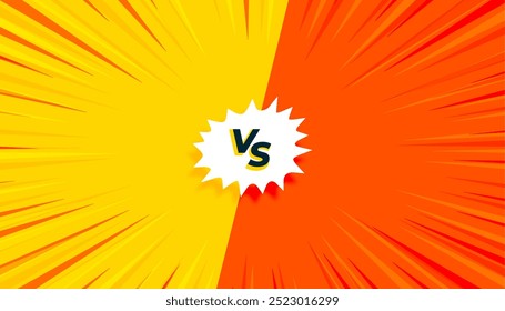 eye catching dual clash versus vs radial poster in comic art vector