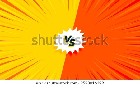 eye catching dual clash versus vs radial poster in comic art vector
