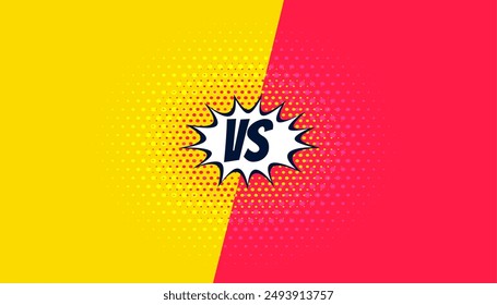 eye catching duel comparison versus poster in comic style vector