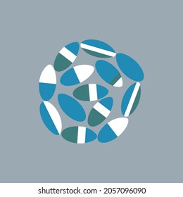 Eye catching Easter Eggs geometric abstract, vector illustration