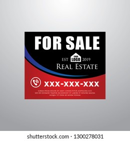 Eye catching and easy to read real estate yard sign design