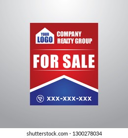 Eye catching and easy to read real estate yard sign design