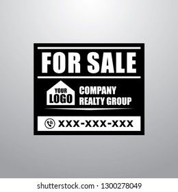 Eye catching and easy to read real estate yard sign design