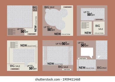 Eye catching editable template post for social media ad. web banner ads for promotion