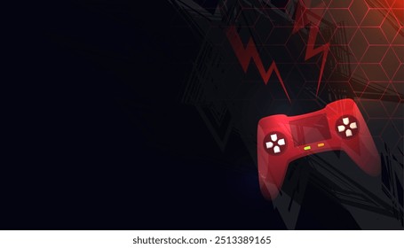 eye catching electronic remote controller background with text space vector