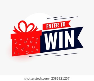 eye catching enter now and win big gifts template vector