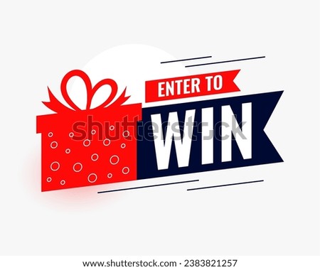 eye catching enter now and win big gifts template vector