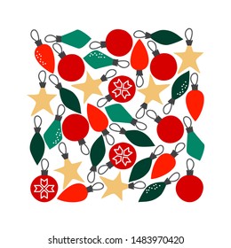 Eye catching Festive Scandinavian Christmas background for invitation card, banner, poster, flyer etc