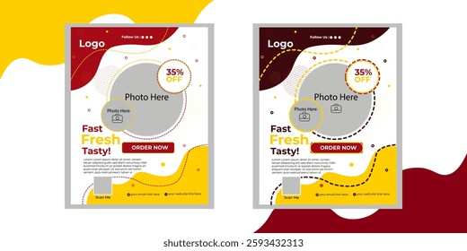 eye catching Food Menu Flyer Template