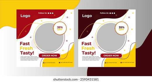 eye catching Food Menu Social Media Template