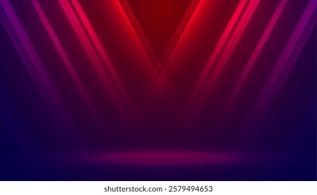 eye catching glowing focus light for product presentation vector