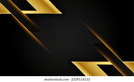 captación de ojos forma dorada abstracta de diseño de fondo negro vector