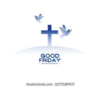 eye catching good friday background with peace bird vector