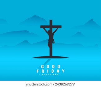 eye catching good friday christian religious background design vector