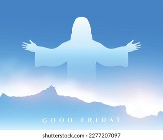 eye catching good friday spiritual background for catholic themed project vector