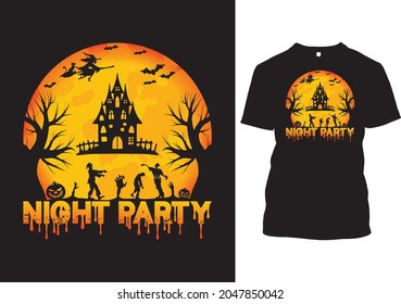 Eye Catching Halloween T-shirt Design Template