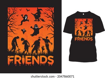 Eye Catching Halloween T-shirt Design Template