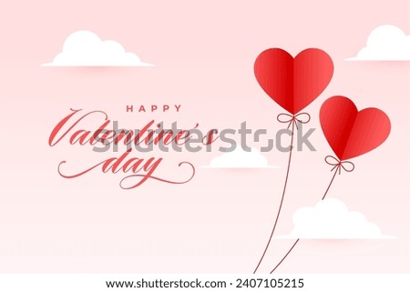 eye catching happy valentines day greeting background design vector